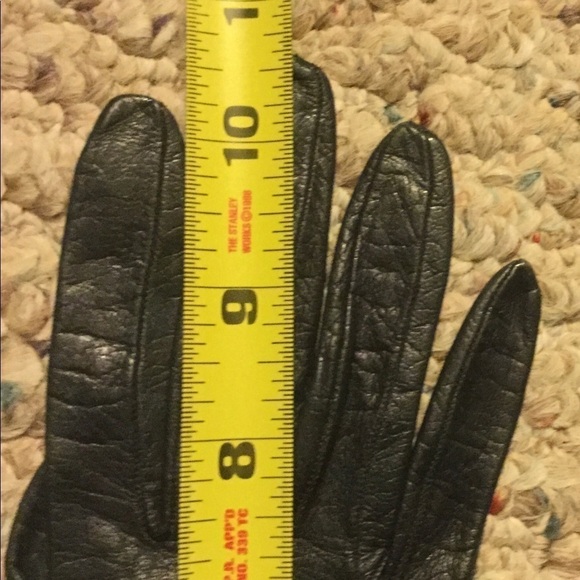 Michel SWISS Leather Navy Blue Gloves Size 6 EUC - Picture 7 of 8